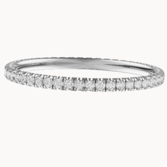 Étincelle de Cartier Eternity Diamond Wedding Band 0.50 ct. 18K W Gold SZ 5.75 - Picture 3 of 11